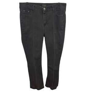Riders by Lee Womens Size 16L Black Straight Leg Stretch Cotton Denim Jeans